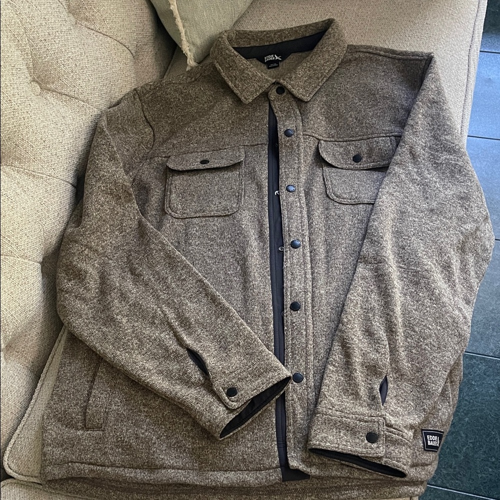 Eddie Bauer Men's Brown Shirt Jacket